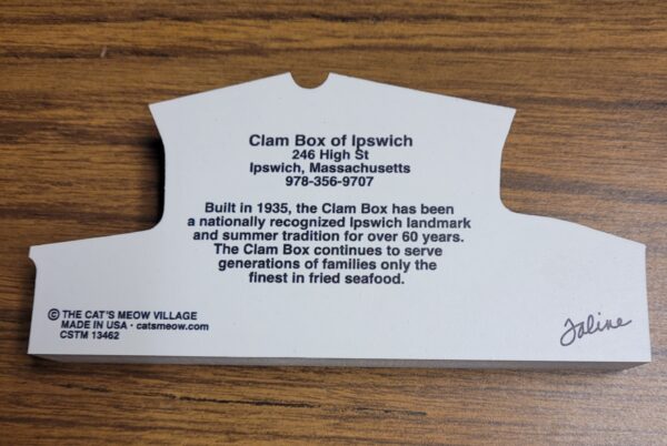 Clam Box of Ipswich flyer